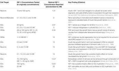 Insulin-Like Growth Factor-1: A Promising Therapeutic Target for Peripheral Nerve Injury